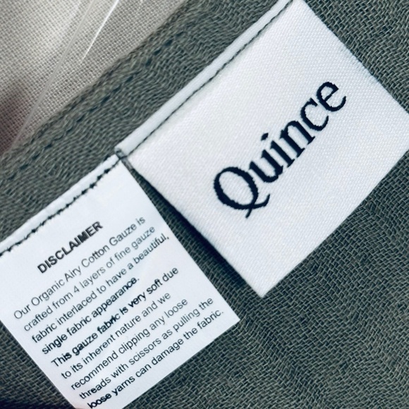 NWOT QUINCE Organic Airy Gauze Placemat Olive 3150 - Picture 5 of 9